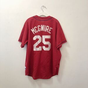 2000s Mark McGwire #25 Majestic St Louis Cardinals MLB Red Jersey Rare Y2k Sz XL